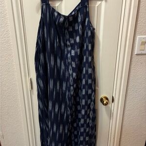 J. Jill Blue and White Patterned Dress